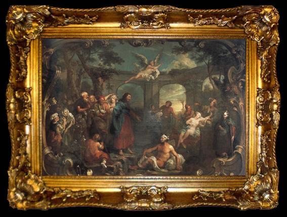framed  William Hogarth christ at the pool of bethesda, ta009-2